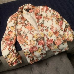 Floral suit blazer